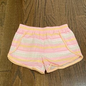 Pink Striped Kids Shorts